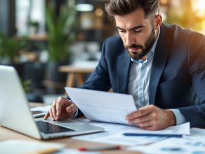 B2B-News 4 Profesional de afaceri analizând strategii de creștere.
