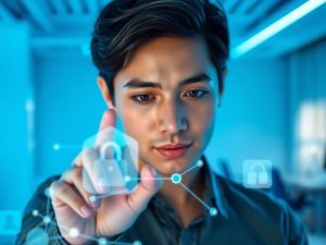 B2B-News 9 Oameni lucrează în siguranță cu tehnologie futuristă.
